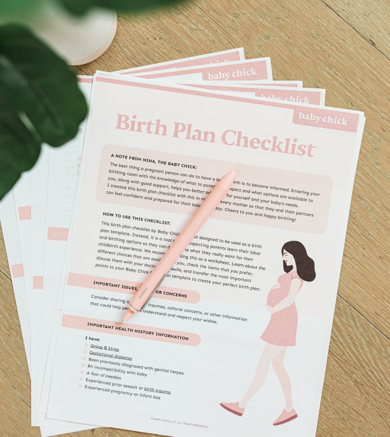 Birth Plan Checklist