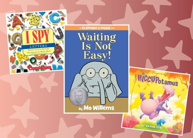 The image features three of the best books for 3-year-olds