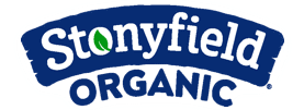 The image features the Stonyfield Organic logo