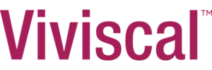 The image prominently displays "Viviscal™" in a bold, pinkish-red font with a trademark symbol in the upper right corner. The background is transparent, allowing "Viviscal" to stand out vividly.